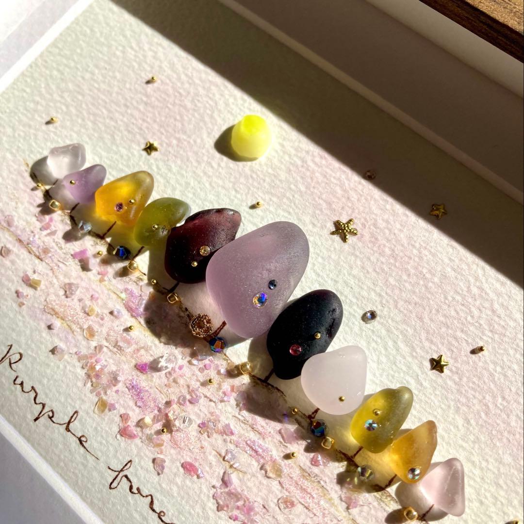 トーマス号 *ˊᵕˋ*　オーダー受付　シーグラス／天然石／フレームアート