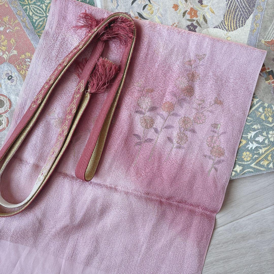 訪問着　フルセット　着物　正絹　友禅　比翼仕立　四季草花　春の華　J7 1月