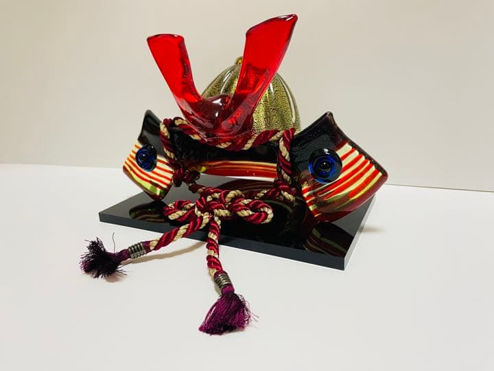 こどもの日　琉球ガラス　兜飾り　端午の節句　兜　こどもの日