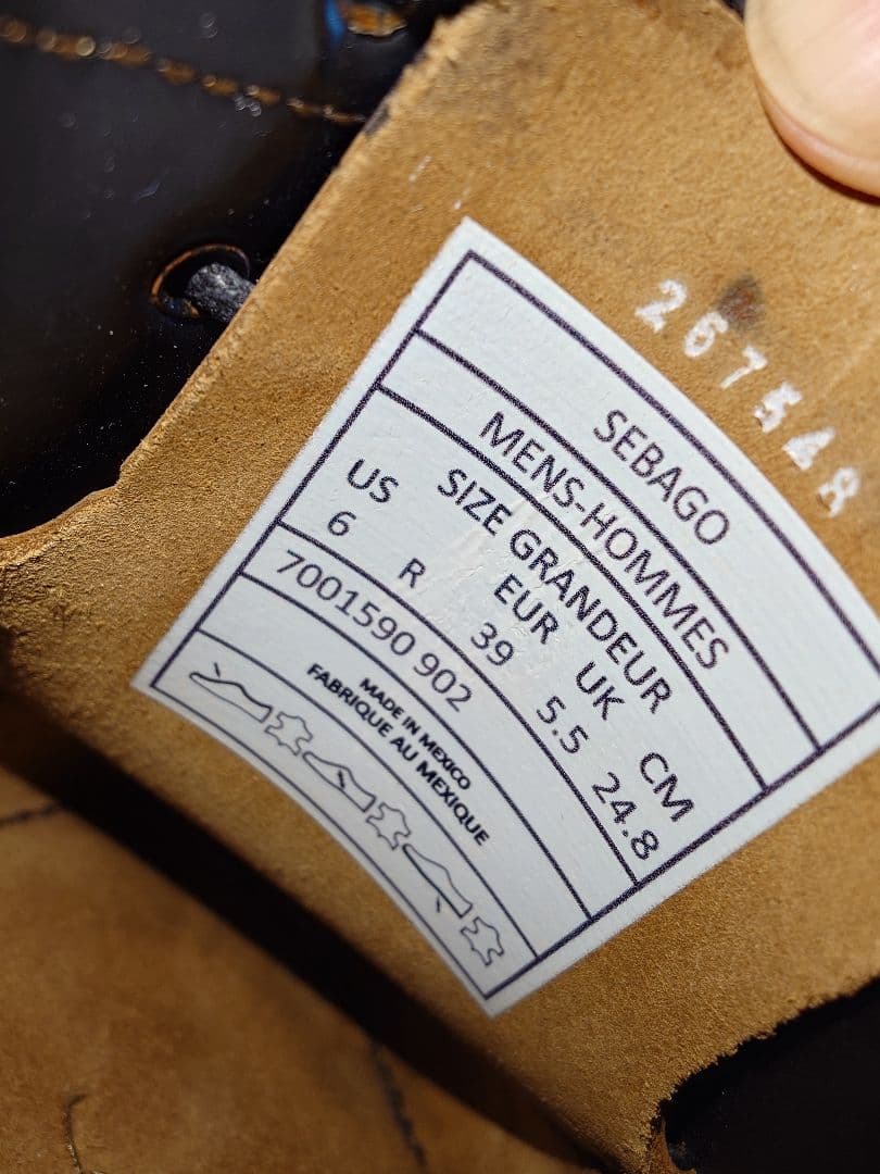 【期限値下げ】SEBAGO JAMES US6 黒 2アイレットUチップ