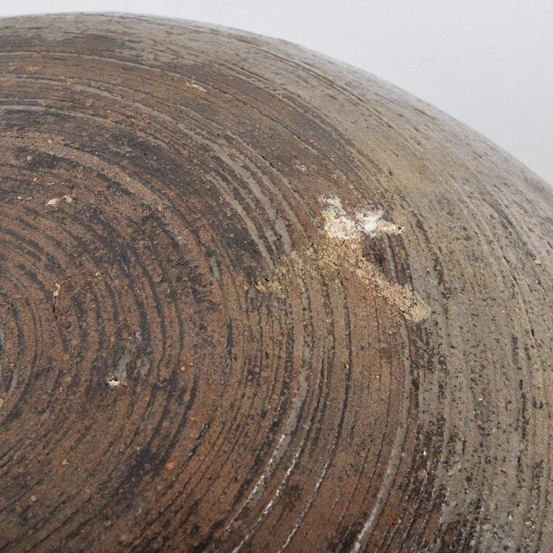 茶道具　瀬戸焼　加藤春岱作　三島写　染付花文　刷毛目　鉢　V　R9291