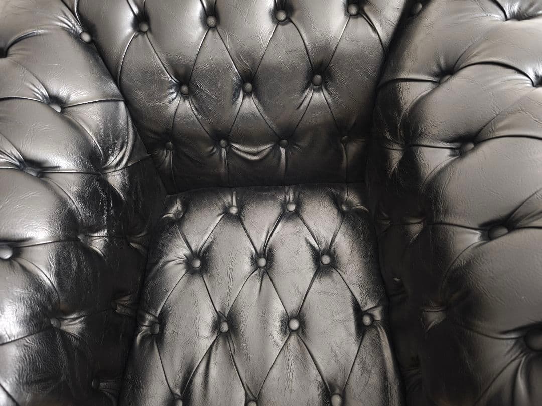 Clubman クラブマン 1人掛け ソファ 1P ブラック アンティーク調