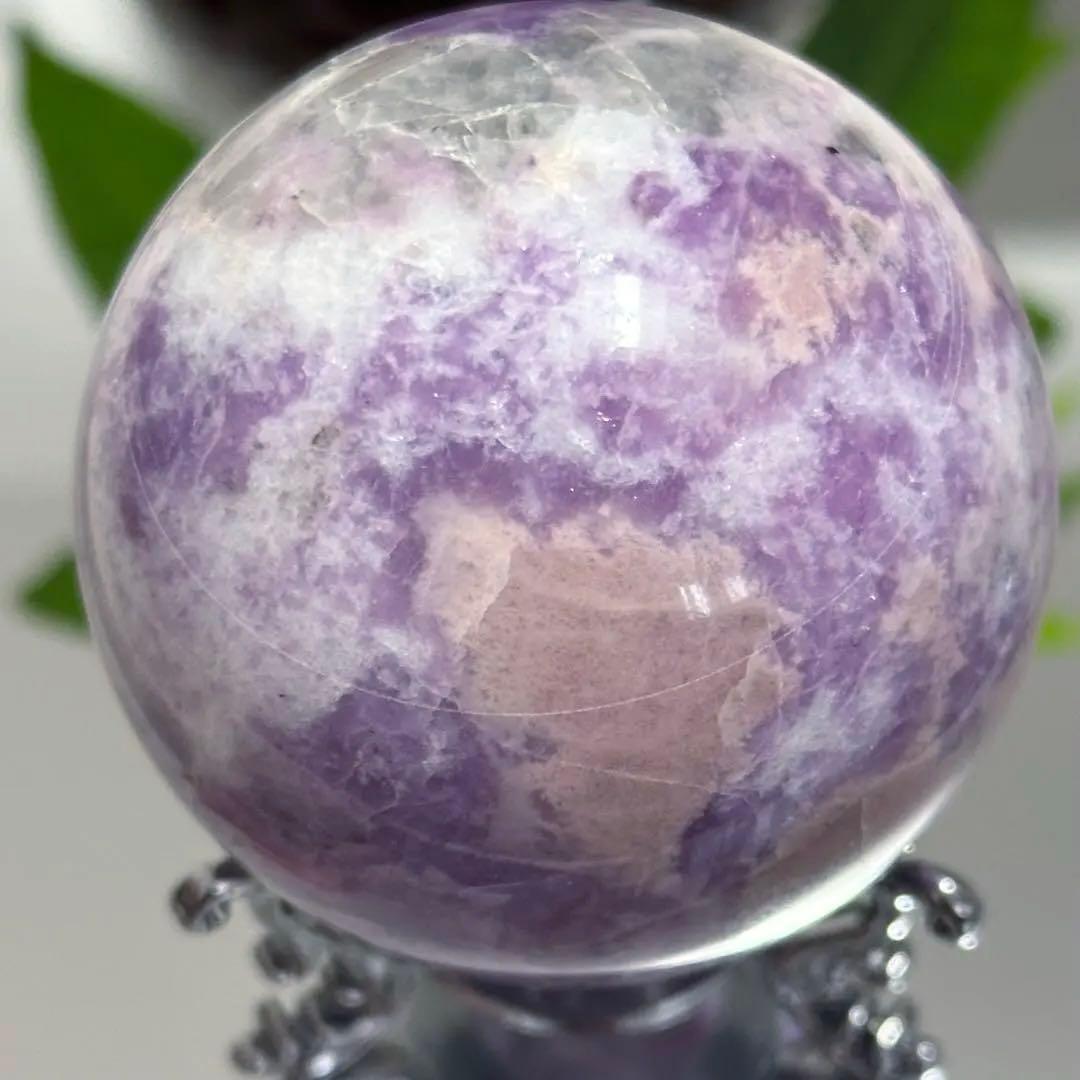 激レア 高品質 パープルマイカ スフィア 6.1cm 可愛い 紫