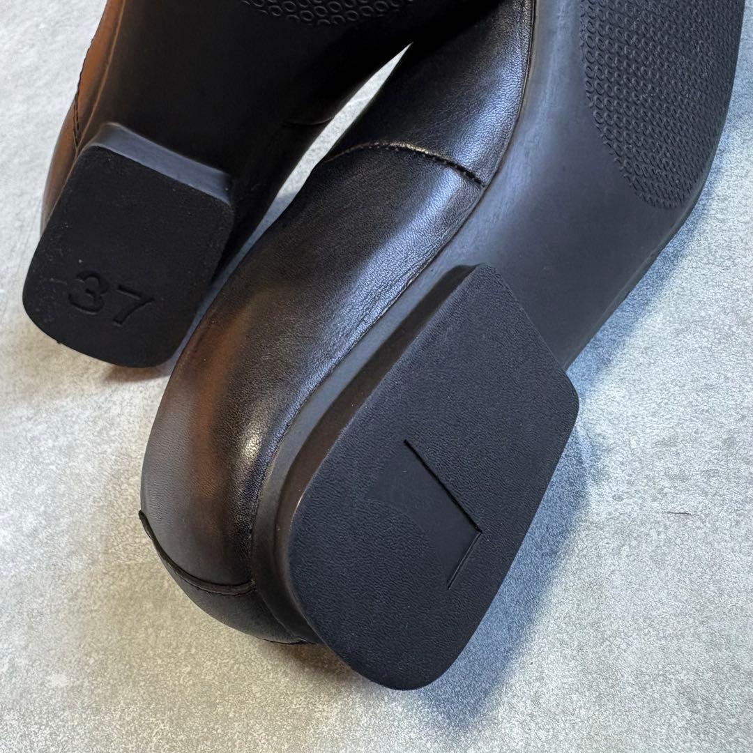 【美品】CAMPER カンペール レザー フラット パンプス 23.5cm 黒