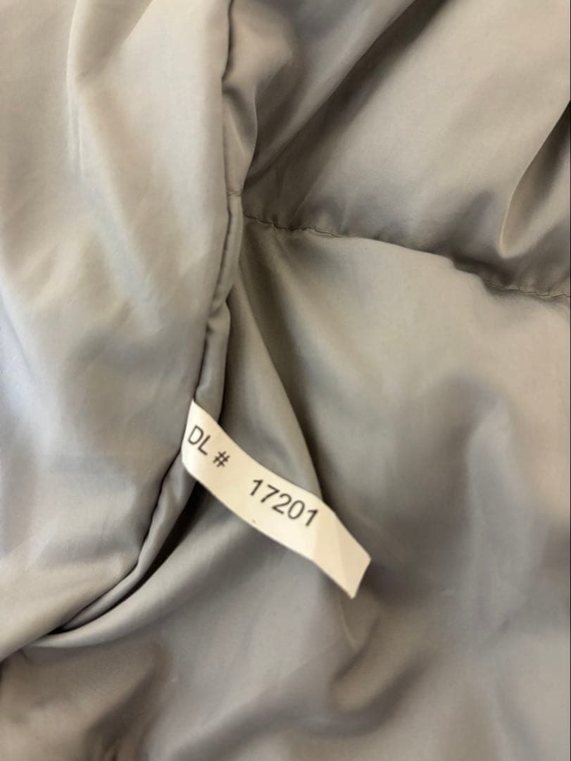 ノースフェイス ロングダウンコート ファー付 グレー S