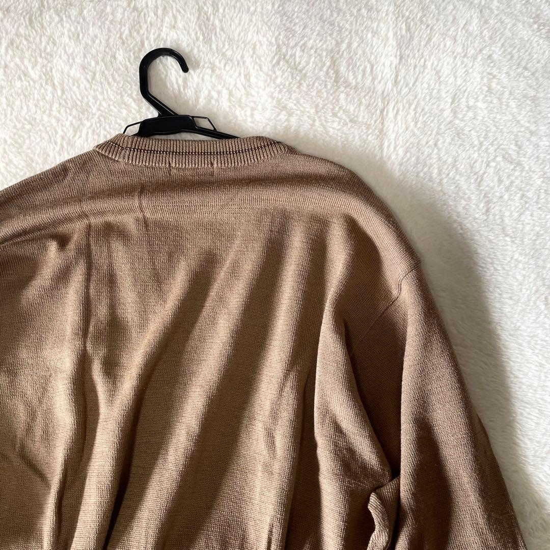 【未使用タグ付き】ダックス　ニット　ケーブル　ブラウン　Lサイズ