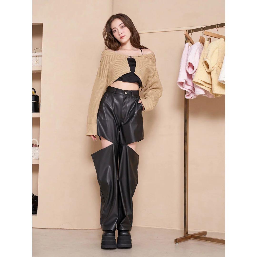 新品タグ付 ダーリッチ ボリュームオフショルアンサンブルミニワンピース F