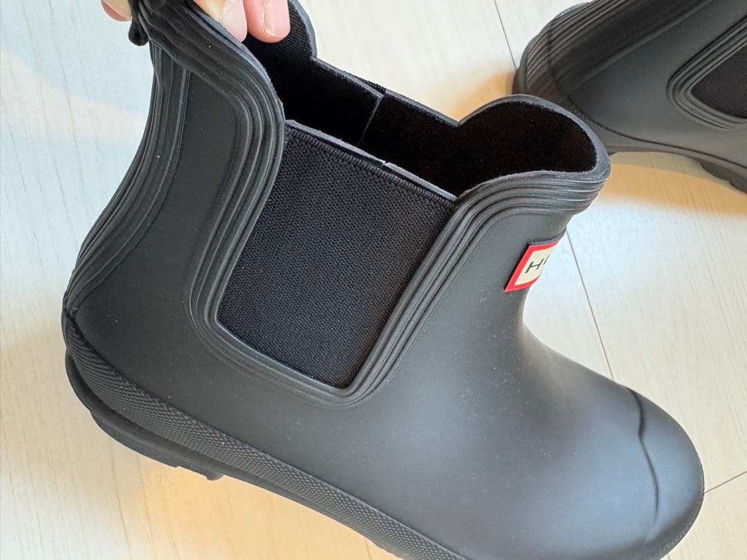 【美品】HUNTER ブラック オリジナルチェルシー UK6(約25cm)