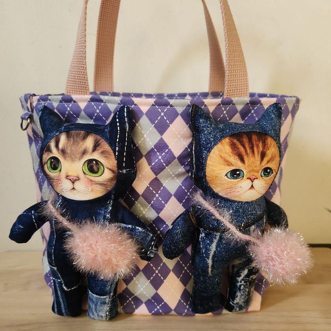 ゆ*ら様 コヤンイサムチョン　にゃんにゃんトート ハンドメイド