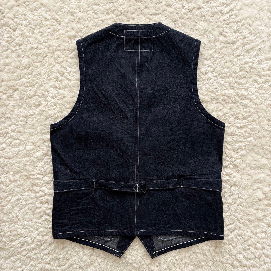 美品SC15702 BLUE DENIM WORK VEST 38 デニムベスト