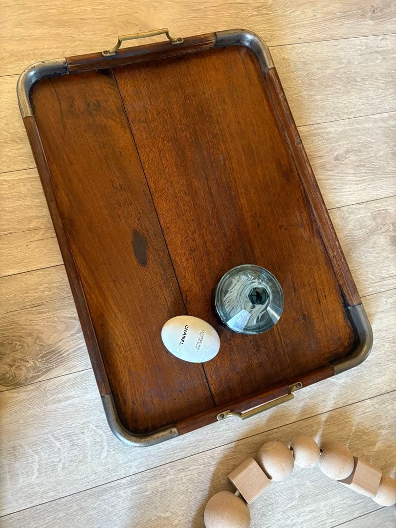 ヴィンテージ ウッドトレー　パリ蚤の市で購入