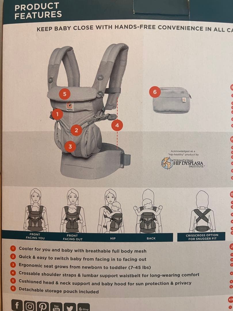 新品 ergobaby OMNI 360 抱っこひも　クールエアーメッシュ