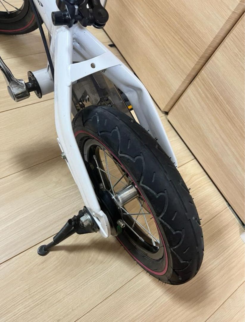 Henshin 幼児用自転車 ホワイト/ピンク 引取りも可能