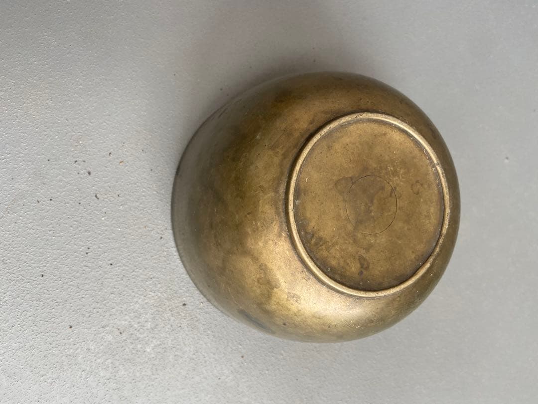 李朝 朝鮮 真鍮 古作 アンティークボウル 李朝期 祭器 古道具