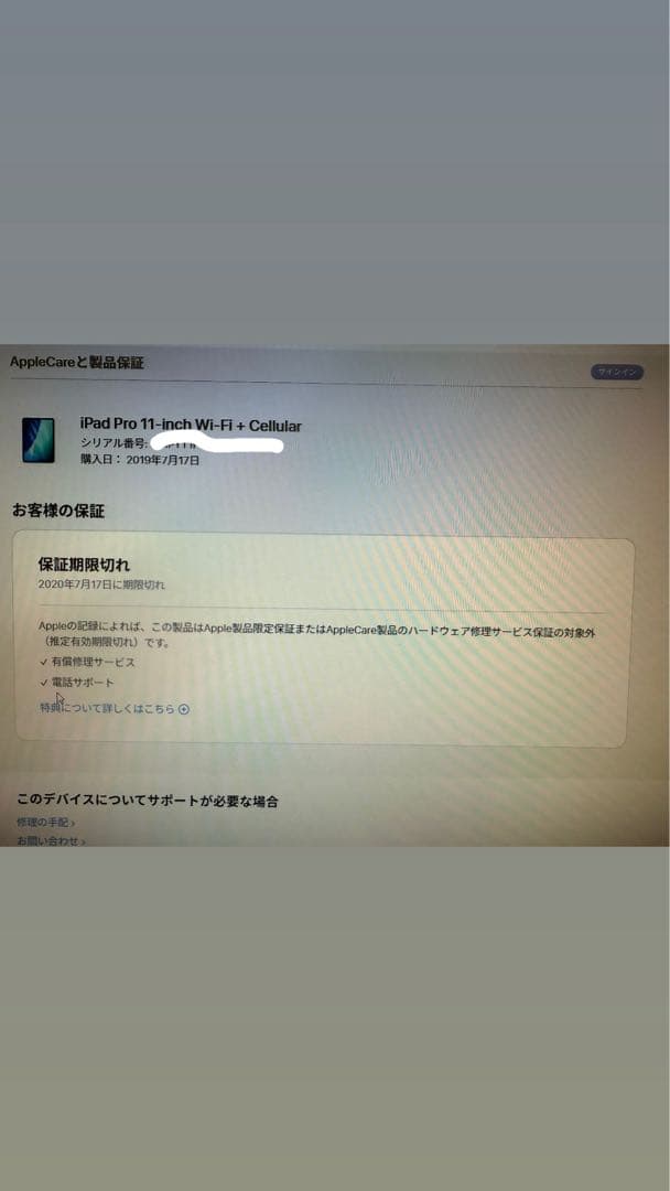 Apple iPad Pro 11インチ 256GB Wifi+Cellular