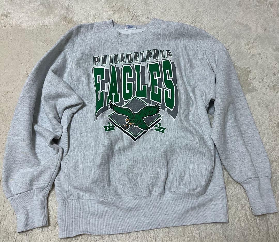 90s USA製 NFL Philadelphia Eagles スウェット L