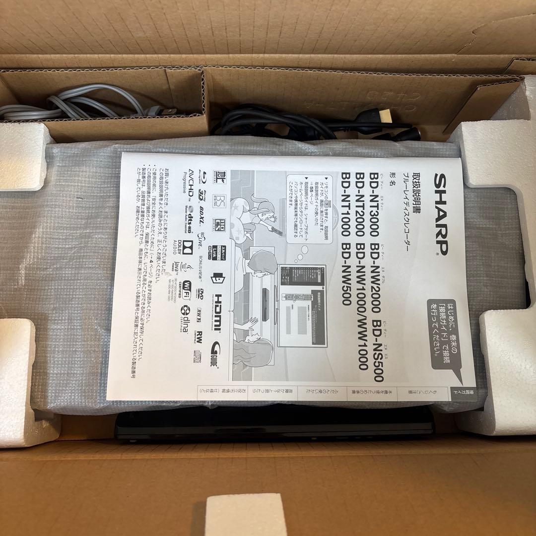 付属品全てあり　SHARP BD-NW1000 Blu-rayレコーダー 本体