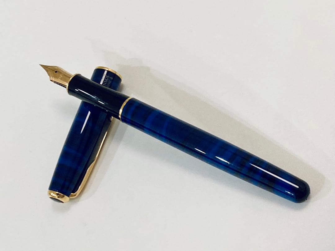 【フランス製】パーカー高級万年筆 ソネット ブルーマーブル PARKER