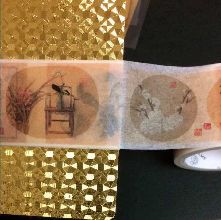 マステ 漢詩・中国画の掛け軸風デザイン