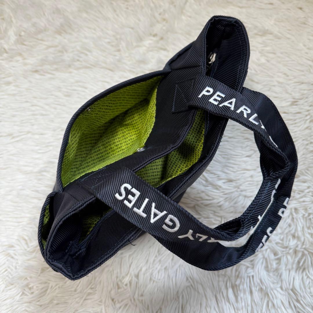 【美品】パーリーゲイツ カートバッグ トートバッグ 刺繍ロゴ ネイビー ゴルフ