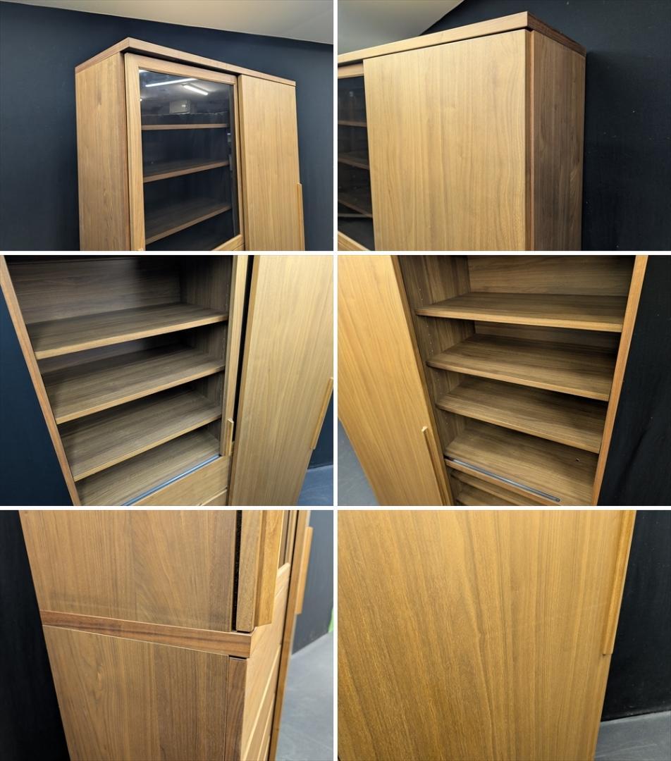 美品　カリモク　EU4670　食器棚　レンジボード　キャビネット　ソフトクローズ