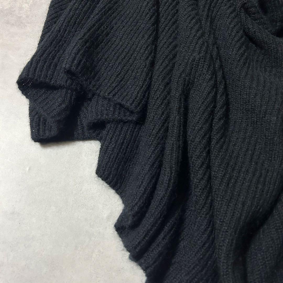 希少✨ヨウジヤマモト リミフゥ ニットポンチョ ロングケープ モヘヤ混 黒
