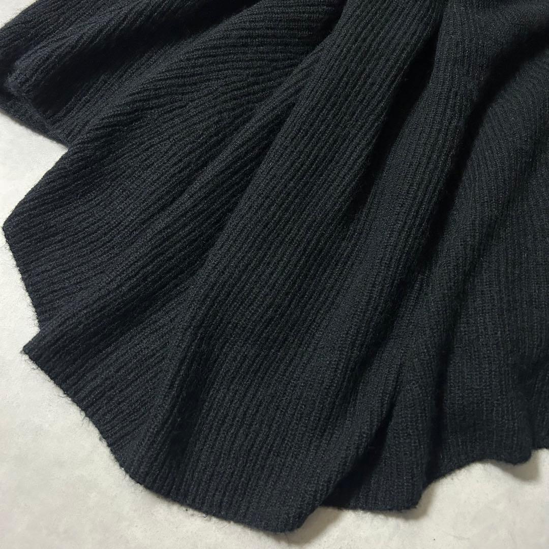 希少✨ヨウジヤマモト リミフゥ ニットポンチョ ロングケープ モヘヤ混 黒