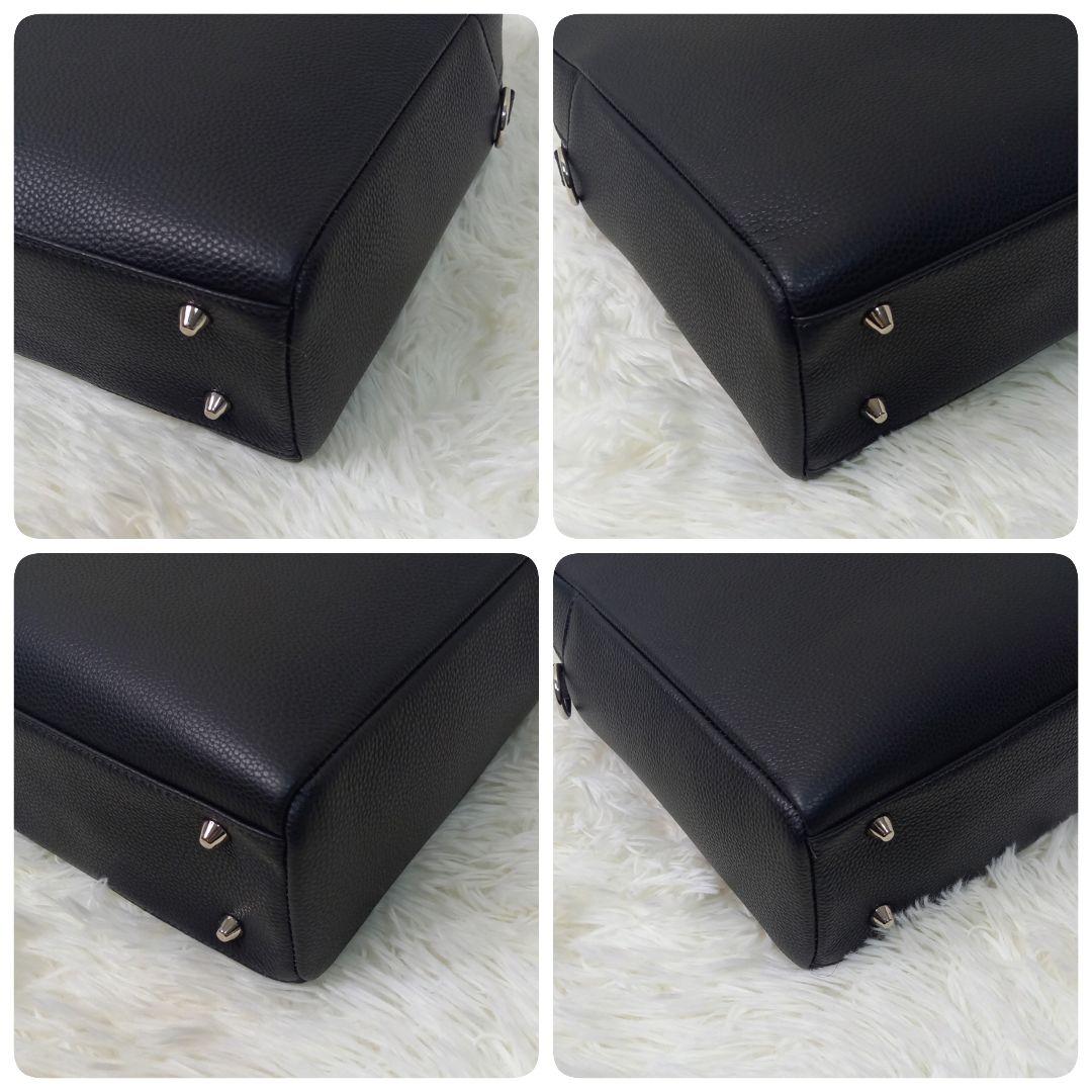 極美品✨MURA 大容量12L ダブルジッパー シュリンクレザー ブリーフケース