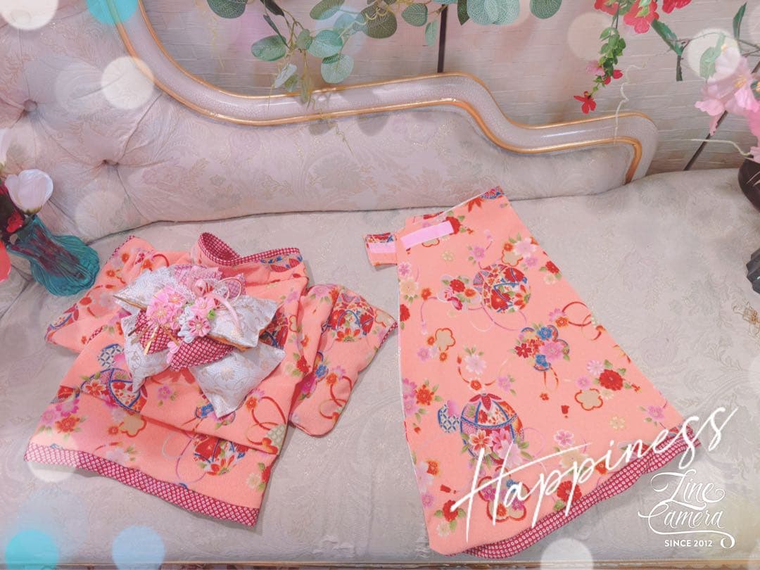 B411.pon2pan2☆オーダー☆犬お着物☆2ウェイお着物☆犬お引きずり着物