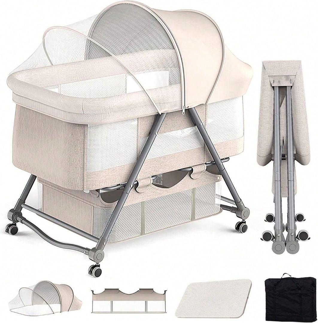 ベビーベッド 折りたたみ 簡単組立