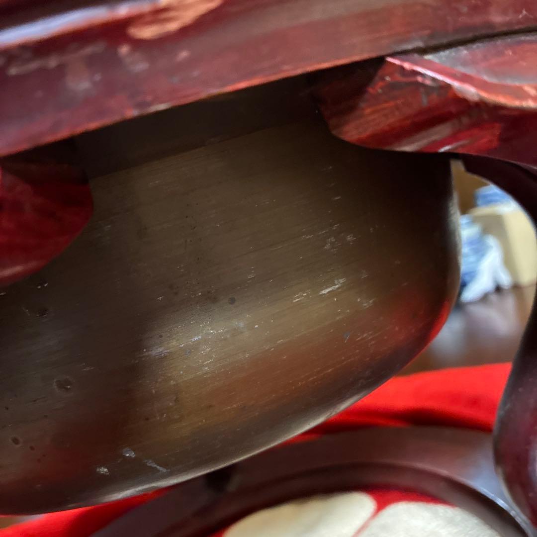 骨董　大名火鉢　猫脚3本　漆芸(^^)