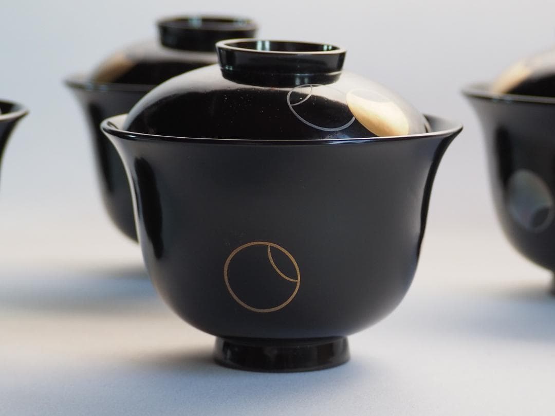 11代中村宗哲造『つぼつぼ蒔絵吸物椀』（共箱）