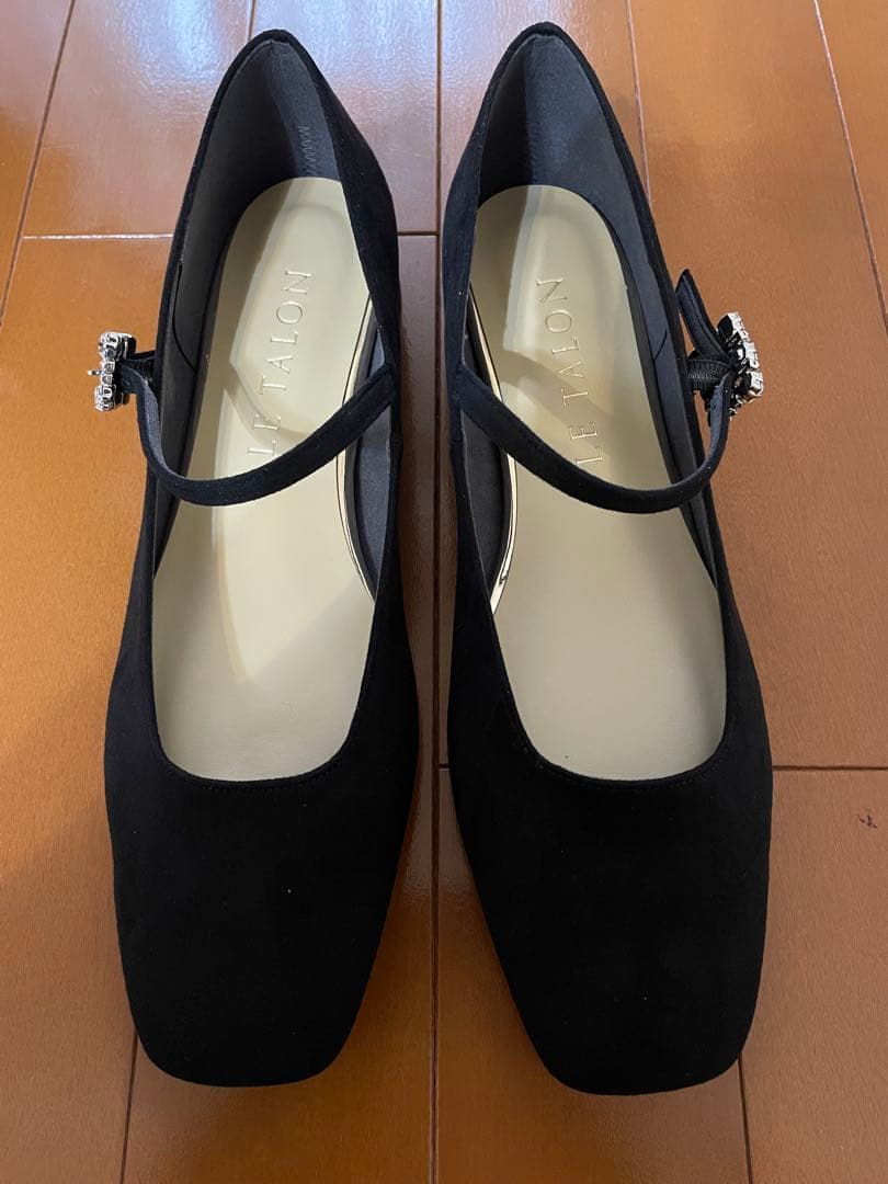 LE TALON スクエアビジューベルトメリージェーン