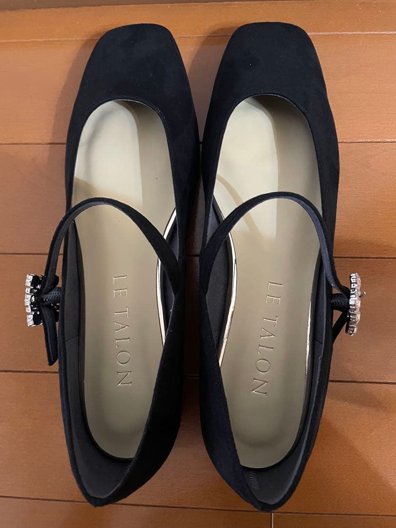 LE TALON スクエアビジューベルトメリージェーン