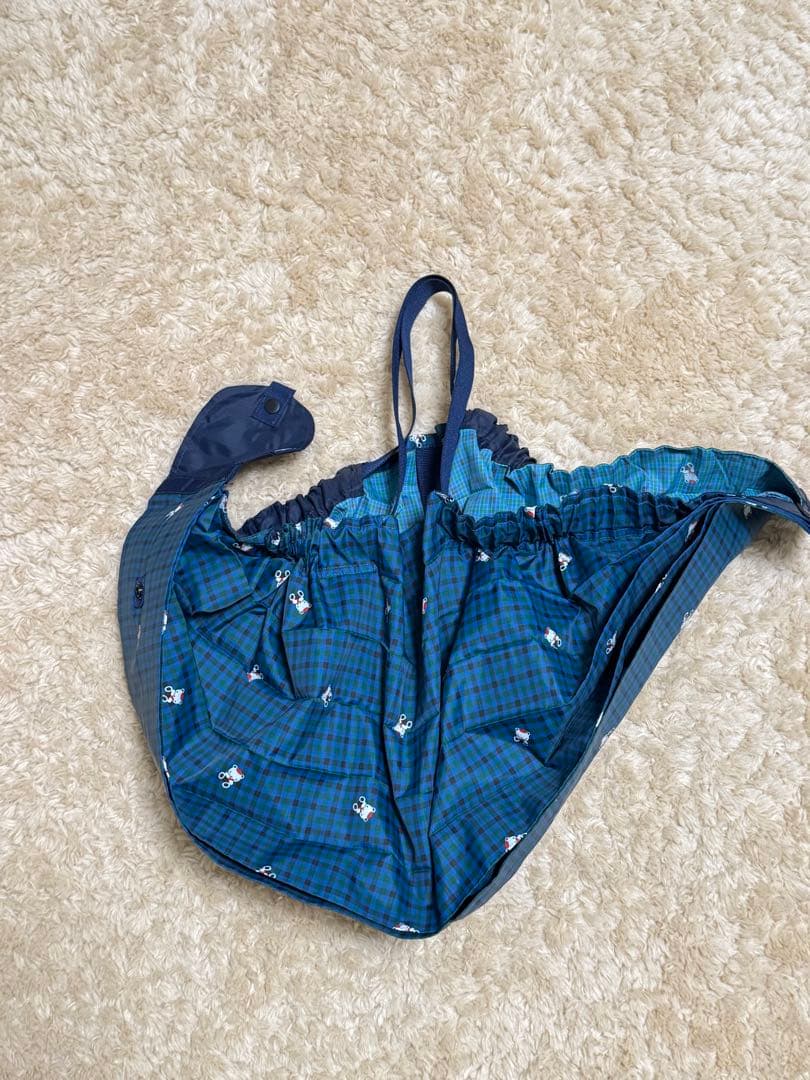 廃盤♥ファミリア エコバッグ　Lサイズ シュパット　　ブルー　美品