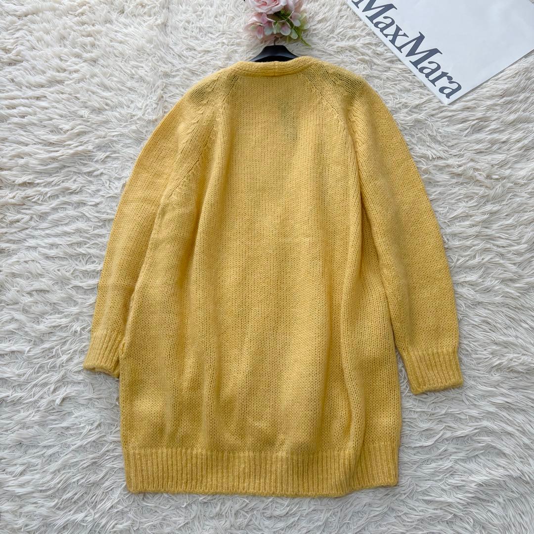 新品タグ付✨マックスアンドコー　モヘヤウールロングカーディガン　イエロー　M