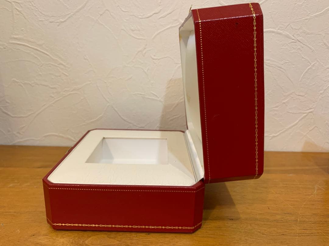N0916-17★Cartier 空箱 赤 アクセサリーケース 2点セット
