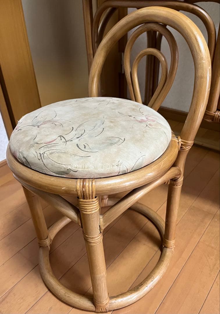 籐家具　籐　鏡台　ドレッサー　ビンテージ　ヴィンテージ　古家具