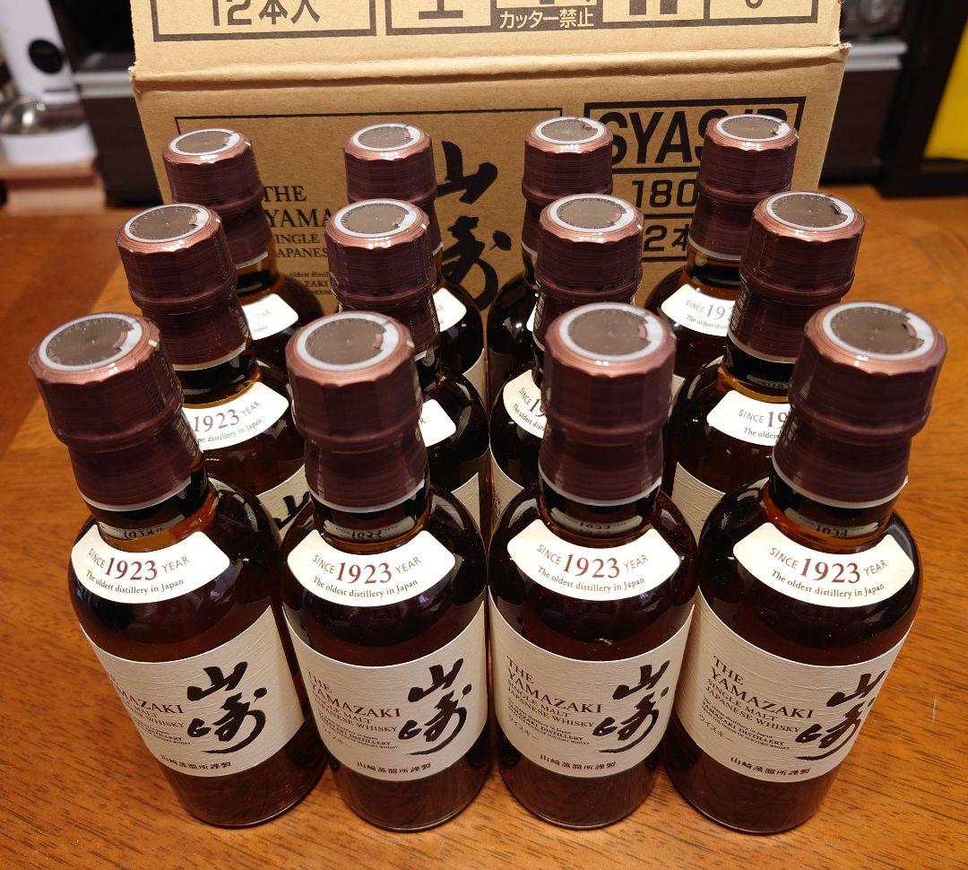 サントリー シングルモルトウイスキー 山崎180ml 12本セット 新品