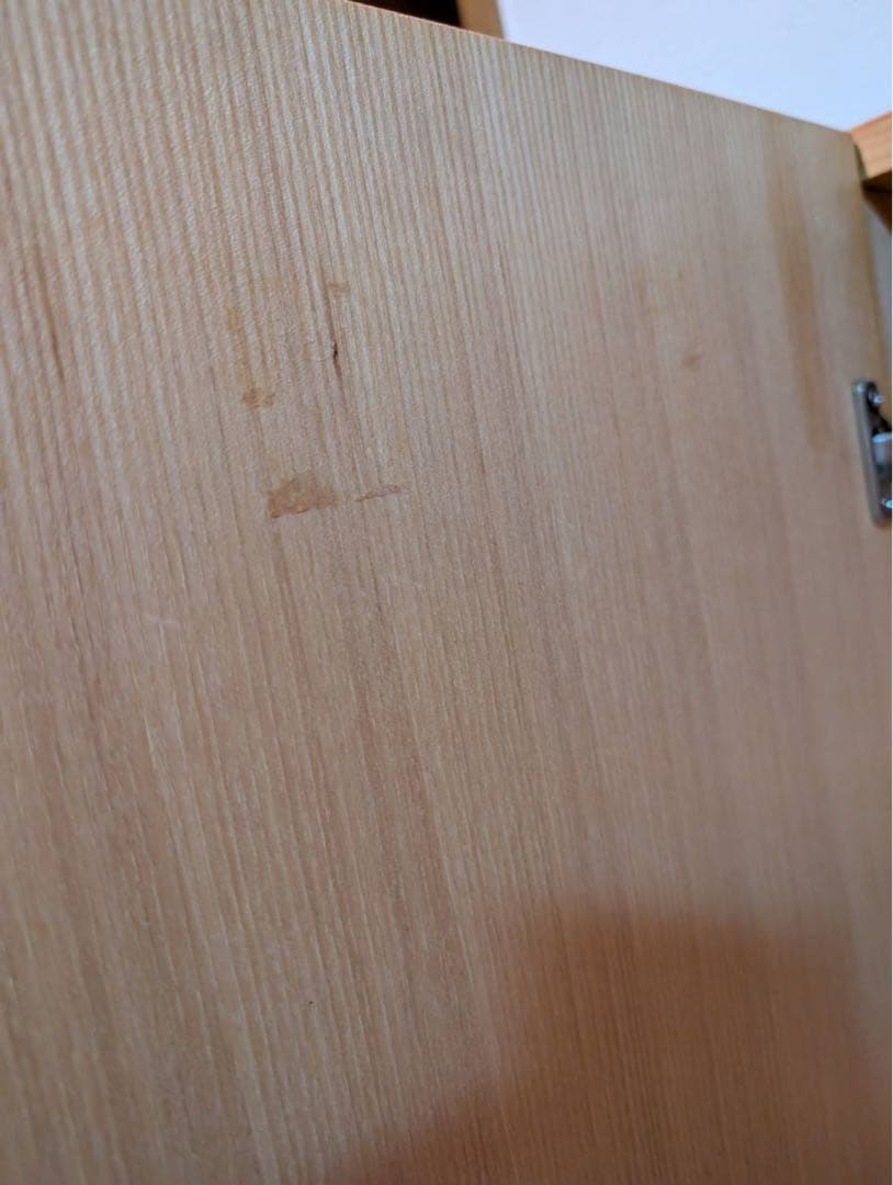 ■送料込■無印良品 木製薄型 本棚 棚 扉付き タモ材