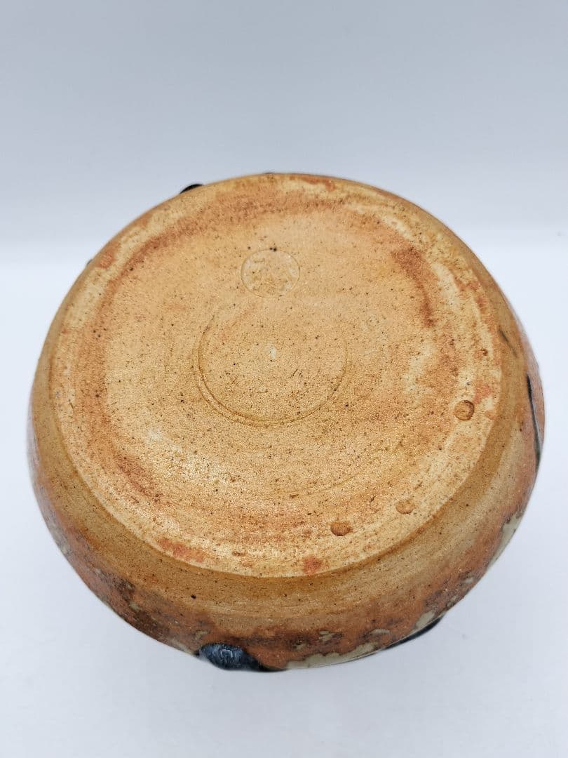 c765 水指 神懸焼 耳付 小豆島 室井香悦 木箱 茶道具 古物