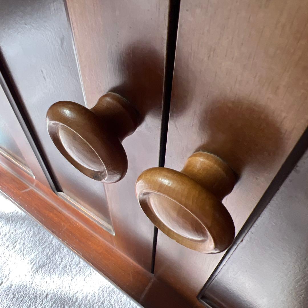 【A】木製ラック ダークブラウン オープンシェルフ　ビンテージ