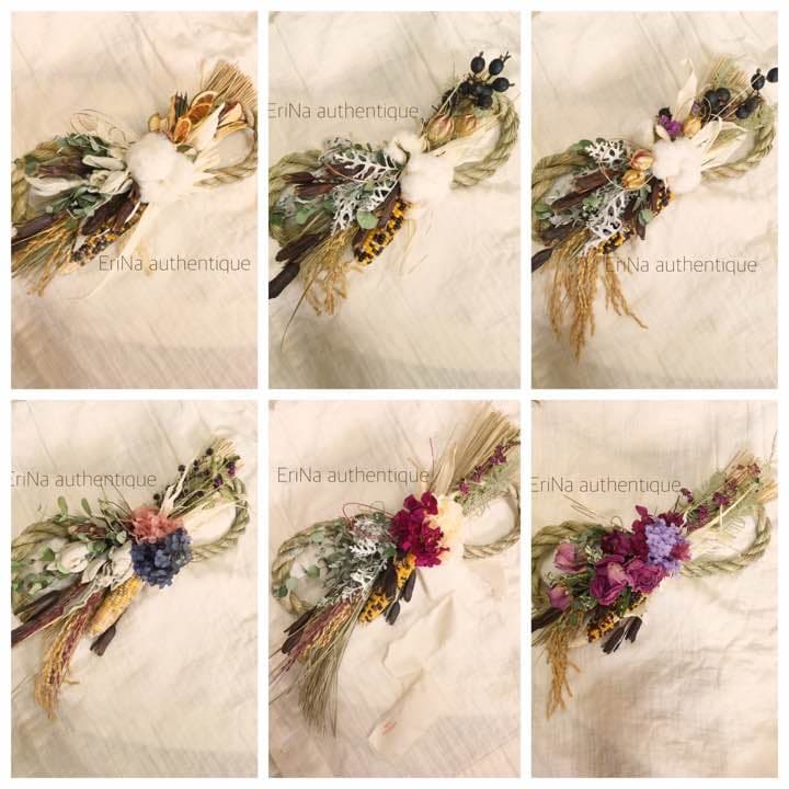 48 しめ縄 しめ飾り 正月飾り ドライフラワースワッグインテリア雑貨