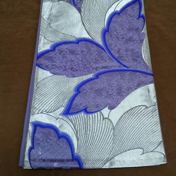 成人式用  袋帯  シルバー系